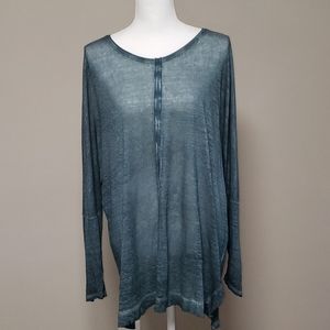 GRIZAS Olato Steel Blue Linen Sweater